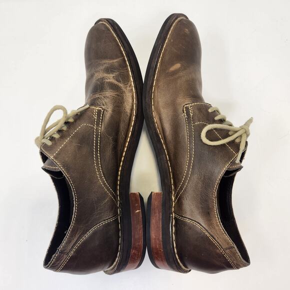 Cole Haan Derby Distressed Brown Leather Oxford Shoes Men Size 9.5M Plain Toe main image 5